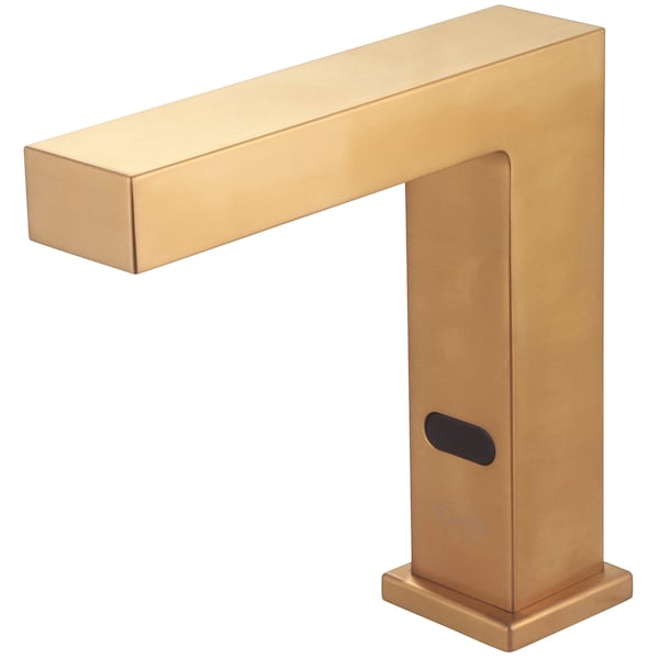 Single Hole Deck Mount Electronic Sensor Faucet in PVD Brushed Gold